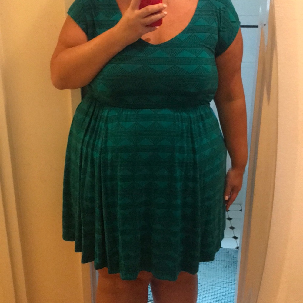 Torrid Blue Aztec Cotton Dress